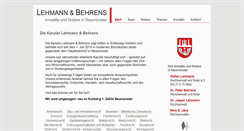 Desktop Screenshot of lehmann-behrens.de